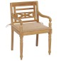vidaXL Sedie Batavia con Cuscini 8 pz in Legno Massello di Teak vidaXL Sedie Batavia con Cuscini 8 pz in Legno Massello di Teak