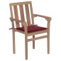 vidaXL Sedie da Giardino Impilabili con Cuscini 8 pz Massello di Teak vidaXL Sedie da Giardino Impilabili con Cuscini 8 pz Massello di Teak