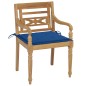 vidaXL Sedie Batavia con Cuscini 8 pz in Legno Massello di Teak vidaXL Sedie Batavia con Cuscini 8 pz in Legno Massello di Teak