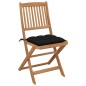 vidaXL Sedie da Giardino Pieghevoli 6 pz con Cuscini Massello Acacia