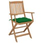 vidaXL Sedie da Giardino Pieghevoli 6 pz con Cuscini Massello Acacia vidaXL Sedie da Giardino Pieghevoli 6 pz con Cuscini Massello Acacia