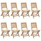 vidaXL Sedie da Giardino Pieghevoli 8 pz con Cuscini Massello Acacia vidaXL Sedie da Giardino Pieghevoli 8 pz con Cuscini Massello Acacia