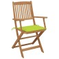 vidaXL Sedie da Giardino Pieghevoli 8 pz con Cuscini Massello Acacia vidaXL Sedie da Giardino Pieghevoli 8 pz con Cuscini Massello Acacia
