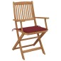 vidaXL Sedie da Giardino Pieghevoli 8 pz con Cuscini Massello Acacia vidaXL Sedie da Giardino Pieghevoli 8 pz con Cuscini Massello Acacia