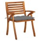 vidaXL Sedie da Giardino con Cuscini 8 pz in Legno Massello di Acacia vidaXL Sedie da Giardino con Cuscini 8 pz in Legno Massello di Acacia