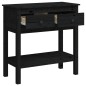 Tavolo Consolle Nero 75x35x75 cm in Legno Massello di Pino Tavolo Consolle Nero 75x35x75 cm in Legno Massello di Pino