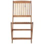 vidaXL Sedie da Giardino Pieghevoli 8 pz con Cuscini Massello Acacia vidaXL Sedie da Giardino Pieghevoli 8 pz con Cuscini Massello Acacia