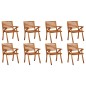 vidaXL Sedie da Giardino con Cuscini 8 pz in Legno Massello di Acacia vidaXL Sedie da Giardino con Cuscini 8 pz in Legno Massello di Acacia