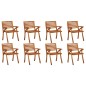 vidaXL Sedie da Giardino con Cuscini 8 pz in Legno Massello di Acacia vidaXL Sedie da Giardino con Cuscini 8 pz in Legno Massello di Acacia