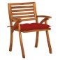 vidaXL Sedie da Giardino con Cuscini 8 pz in Legno Massello di Acacia vidaXL Sedie da Giardino con Cuscini 8 pz in Legno Massello di Acacia