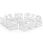 vidaXL Set Divani da Giardino 13 pz Bianco in Legno Massello di Pino