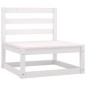 vidaXL Set Divani da Giardino 13 pz Bianco in Legno Massello di Pino