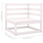 vidaXL Set Divani da Giardino 13 pz Bianco in Legno Massello di Pino