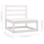 vidaXL Set Divani da Giardino 13 pz Bianco in Legno Massello di Pino