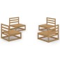 vidaXL Set Salotto da Giardino 4pz Marrone Ambra Legno Massello Pino vidaXL Set Salotto da Giardino 4pz Marrone Ambra Legno Massello Pino