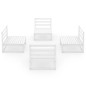 vidaXL Set Divani da Giardino 4 pz Bianco in Legno Massello di Pino vidaXL Set Divani da Giardino 4 pz Bianco in Legno Massello di Pino