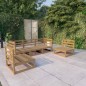 vidaXL Set Salotto da Giardino 5pz Marrone Ambra Legno Massello Pino vidaXL Set Salotto da Giardino 5pz Marrone Ambra Legno Massello Pino