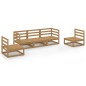 vidaXL Set Salotto da Giardino 5pz Marrone Ambra Legno Massello Pino vidaXL Set Salotto da Giardino 5pz Marrone Ambra Legno Massello Pino