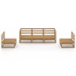 vidaXL Set Salotto da Giardino 5pz Marrone Ambra Legno Massello Pino vidaXL Set Salotto da Giardino 5pz Marrone Ambra Legno Massello Pino