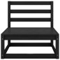 vidaXL Set Divani da Giardino 7 pz Nero in Legno Massello di Pino vidaXL Set Divani da Giardino 7 pz Nero in Legno Massello di Pino