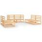 vidaXL Set Divani da Giardino 6 pz in Legno Massello di Pino