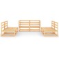 vidaXL Set Divani da Giardino 6 pz in Legno Massello di Pino