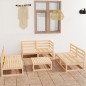 vidaXL Set Divani da Giardino 7 pz in Legno Massello di Pino vidaXL Set Divani da Giardino 7 pz in Legno Massello di Pino