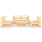 vidaXL Set Divani da Giardino 7 pz in Legno Massello di Pino vidaXL Set Divani da Giardino 7 pz in Legno Massello di Pino