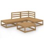 vidaXL Set Salotto da Giardino 5pz Marrone Ambra Legno Massello Pino