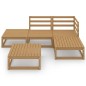 vidaXL Set Salotto da Giardino 5pz Marrone Ambra Legno Massello Pino