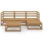 vidaXL Set Salotto da Giardino 5pz Marrone Ambra Legno Massello Pino vidaXL Set Salotto da Giardino 5pz Marrone Ambra Legno Massello Pino