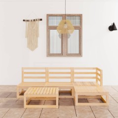 vidaXL Set Divani da Giardino 5 pz in Legno Massello di Pino