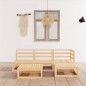 vidaXL Set Divani da Giardino 5 pz in Legno Massello di Pino