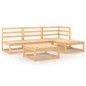vidaXL Set Divani da Giardino 5 pz in Legno Massello di Pino
