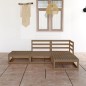 vidaXL Set Salotto da Giardino 4pz Marrone Ambra Legno Massello Pino vidaXL Set Salotto da Giardino 4pz Marrone Ambra Legno Massello Pino