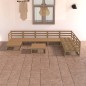 vidaXL Set Salotto da Giardino 8pz Marrone Ambra Legno Massello Pino vidaXL Set Salotto da Giardino 8pz Marrone Ambra Legno Massello Pino