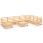 vidaXL Set Divani da Giardino 9 pz in Legno Massello di Pino
