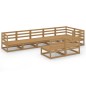 vidaXL Set Salotto da Giardino 8pz Marrone Ambra Legno Massello Pino
