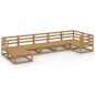 vidaXL Set Salotto da Giardino 7pz Marrone Ambra Legno Massello Pino vidaXL Set Salotto da Giardino 7pz Marrone Ambra Legno Massello Pino