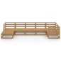 vidaXL Set Salotto da Giardino 7pz Marrone Ambra Legno Massello Pino vidaXL Set Salotto da Giardino 7pz Marrone Ambra Legno Massello Pino