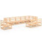 vidaXL Set Divani da Giardino 9 pz in Legno Massello di Pino vidaXL Set Divani da Giardino 9 pz in Legno Massello di Pino