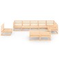 vidaXL Set Divani da Giardino 9 pz in Legno Massello di Pino vidaXL Set Divani da Giardino 9 pz in Legno Massello di Pino