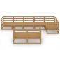 vidaXL Set Salotto da Giardino 8pz Marrone Ambra Legno Massello Pino vidaXL Set Salotto da Giardino 8pz Marrone Ambra Legno Massello Pino