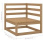 vidaXL Set Salotto da Giardino 8pz Marrone Ambra Legno Massello Pino vidaXL Set Salotto da Giardino 8pz Marrone Ambra Legno Massello Pino