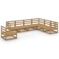 vidaXL Set Salotto da Giardino 7pz Marrone Ambra Legno Massello Pino vidaXL Set Salotto da Giardino 7pz Marrone Ambra Legno Massello Pino