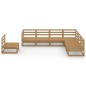 vidaXL Set Salotto da Giardino 7pz Marrone Ambra Legno Massello Pino vidaXL Set Salotto da Giardino 7pz Marrone Ambra Legno Massello Pino