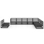 vidaXL Set Divani da Giardino 10 pz Nero in Legno Massello di Pino vidaXL Set Divani da Giardino 10 pz Nero in Legno Massello di Pino
