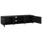 Mobile Porta TV Nero 140x40x35 cm Legno Multistrato Mobile Porta TV Nero 140x40x35 cm Legno Multistrato