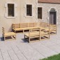 vidaXL Set Divani da Giardino 9 pz in Legno Massello di Pino vidaXL Set Divani da Giardino 9 pz in Legno Massello di Pino