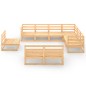 vidaXL Set Divani da Giardino 9 pz in Legno Massello di Pino vidaXL Set Divani da Giardino 9 pz in Legno Massello di Pino